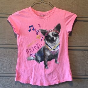 Girls sz 8 Arizona neon pink cute chihuahua shirt